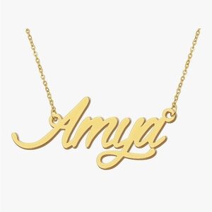 Amya necklace 18k gold plated stainless steel hypoallergenic new in box